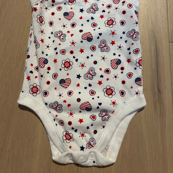 Garanimals Patriotic Red/White/Blue Onesie for Girls Size 12M Summer! - Picture 2 of 3